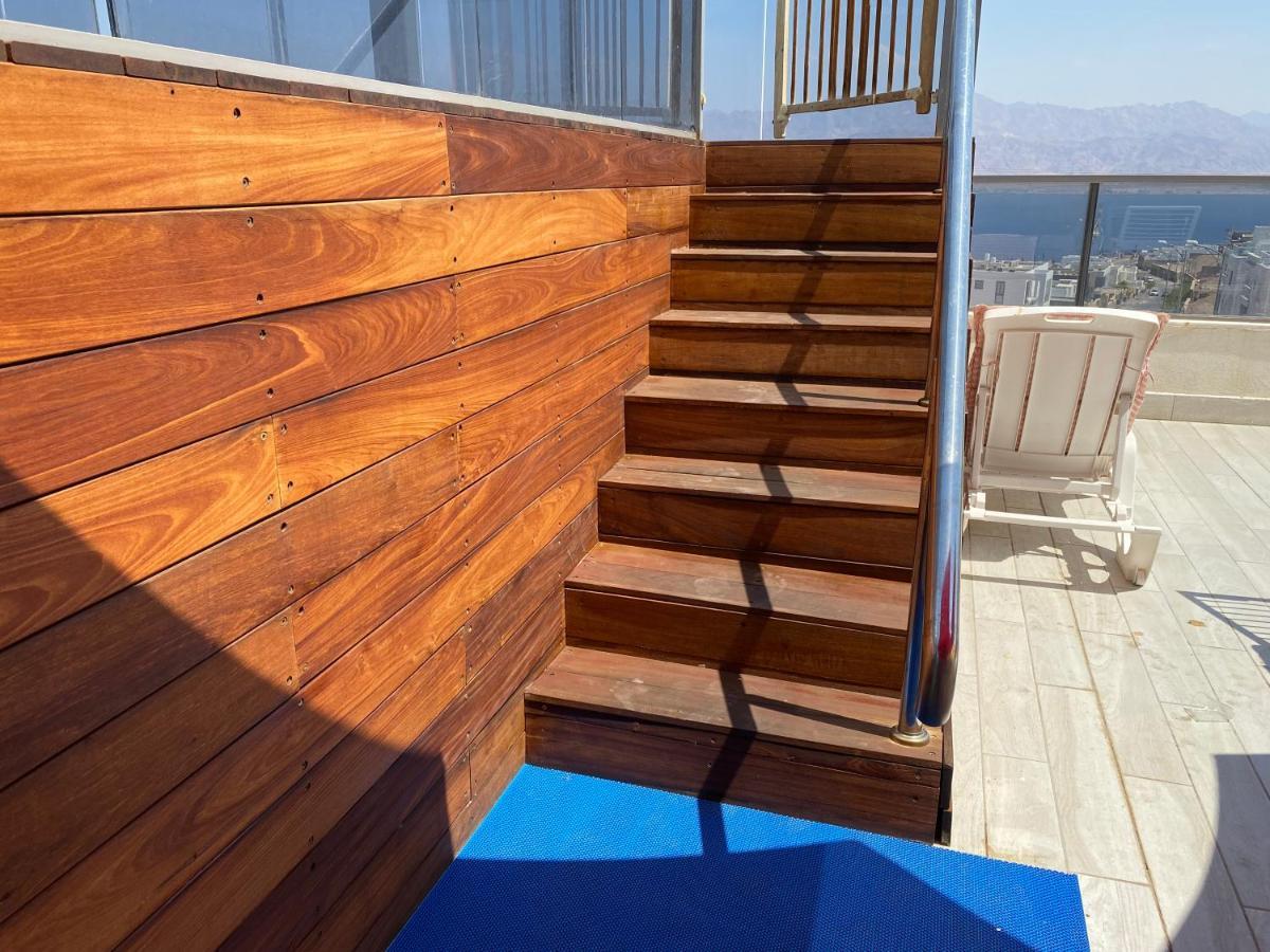 شقة Stunning Penthouse With Sea Views And Private Heated Pool إيلات المظهر الخارجي الصورة